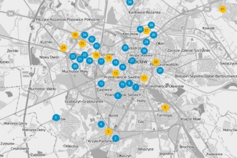 Zobacz ponad 40 istniejących i planowanych biurowców we Wrocławiu