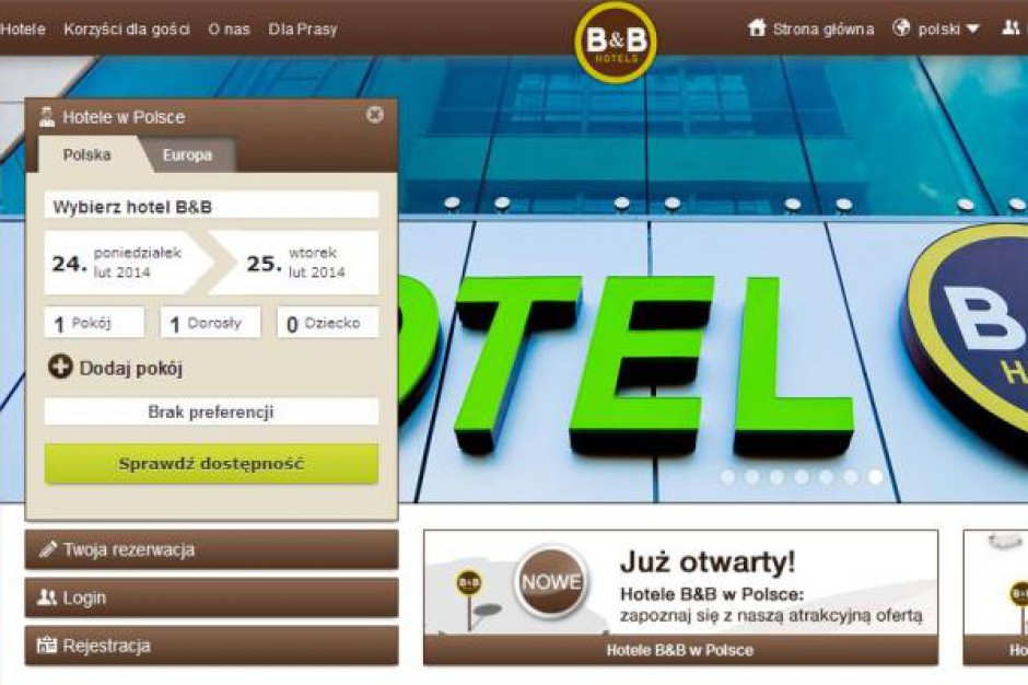 B&B Hotels mają nową stronę internetową