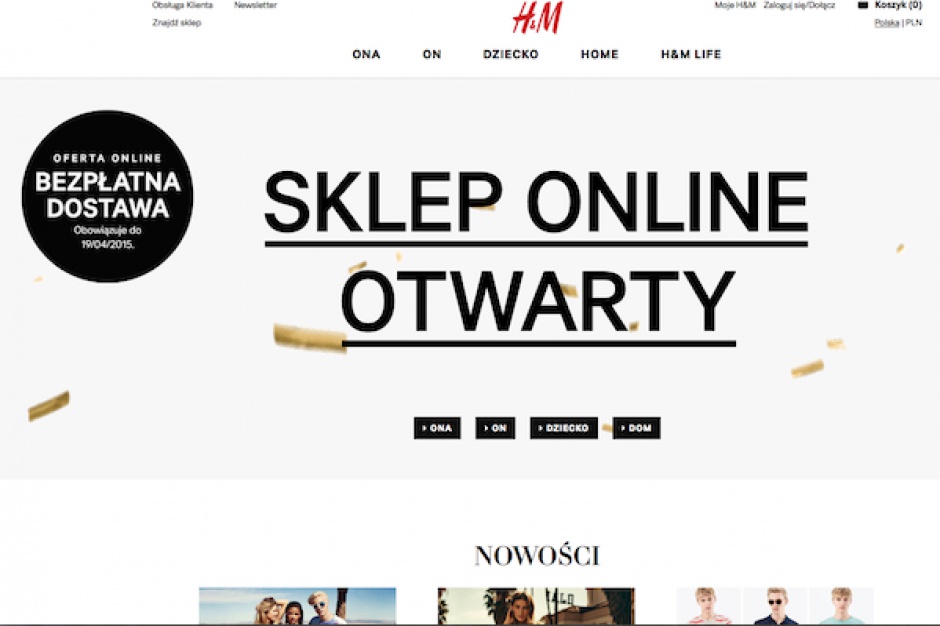 H&M wystartowało ze sklepem internetowym