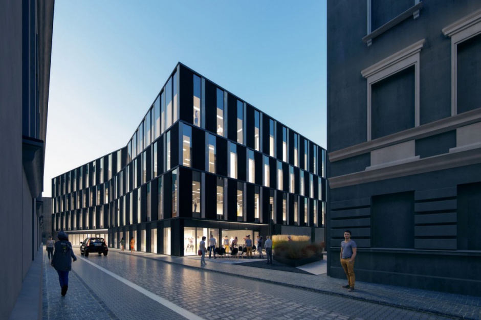 Biurowiec Za Bramką, fot. Ultra Architects Biurowiec Za Bramką już na półmetku