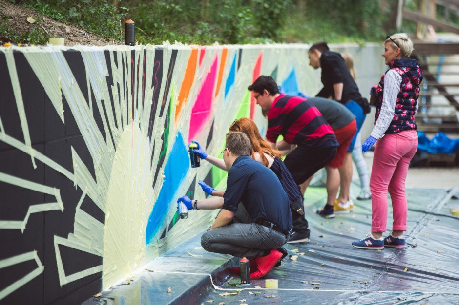 fot. T. Musiak Mural od dewelopera
