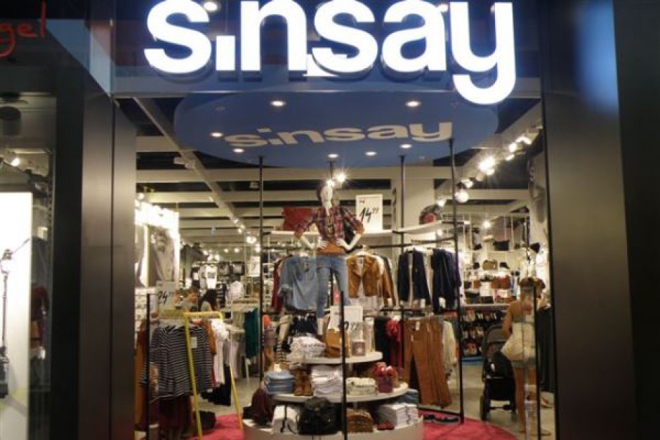 Największy nominalny przyrost powierzchni odnotowała marka Sinsay (196,2 tys. mkw.). fot. Sinsay