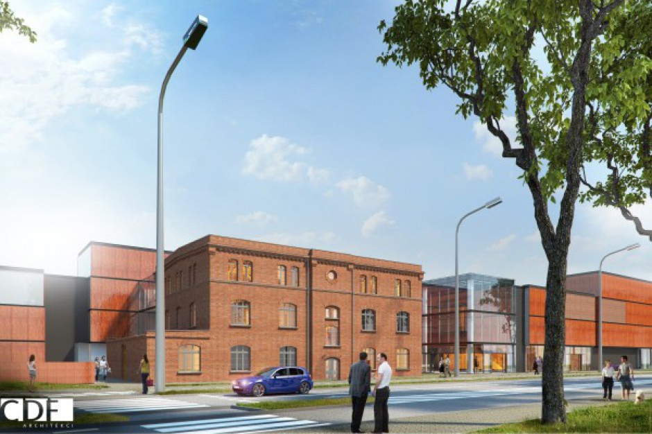 Budowa galerii Brama Mazur na półmetku