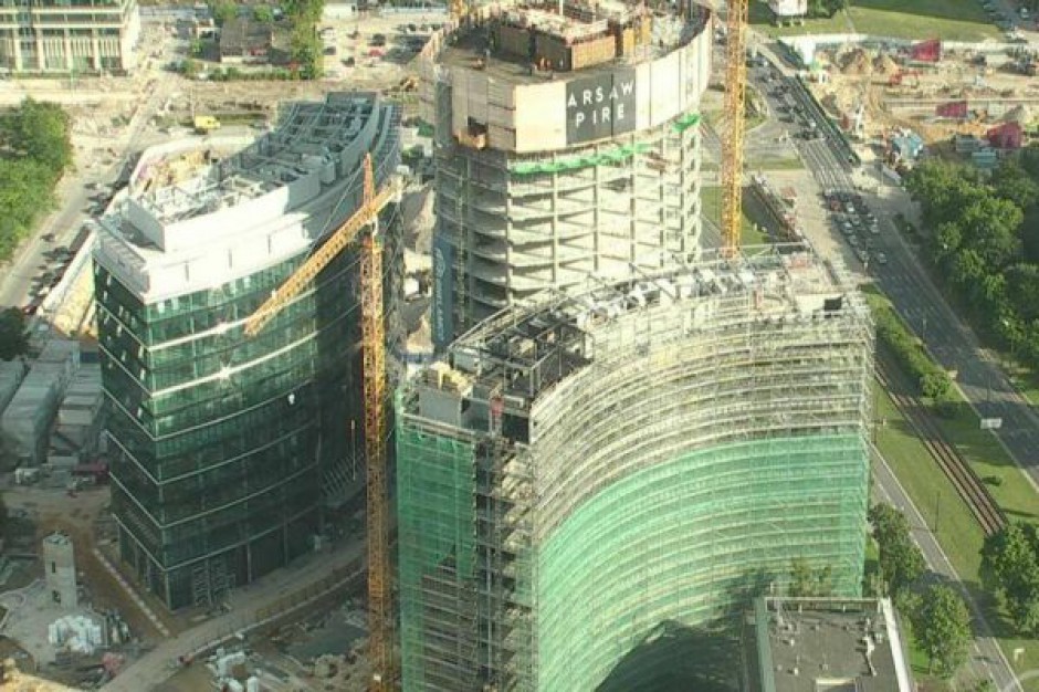 Trwa wyjaśnianie okoliczności incydentu przy budowie Warsaw Spire