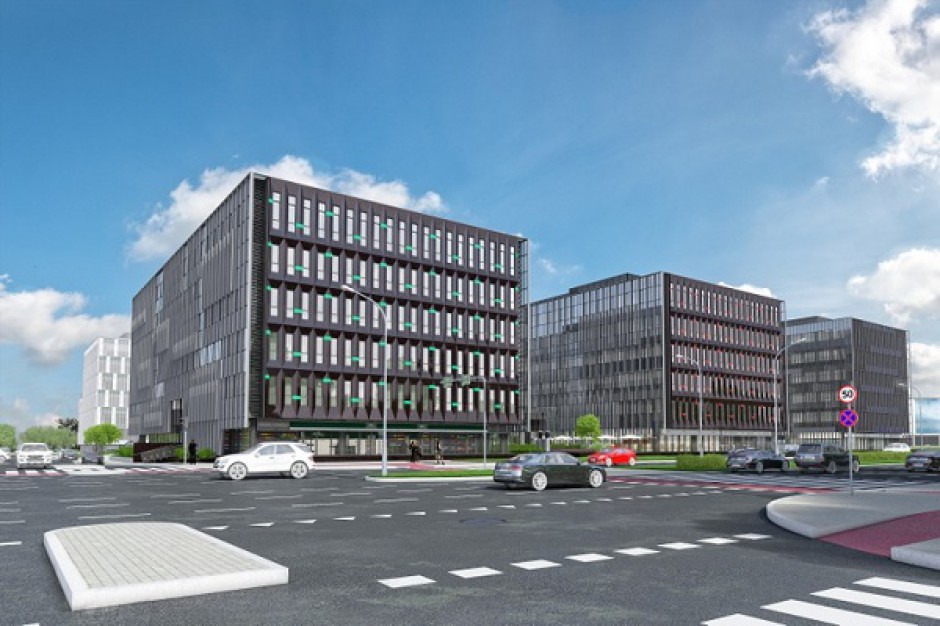 Budowa kompleksu Stegny Business Center przełożona