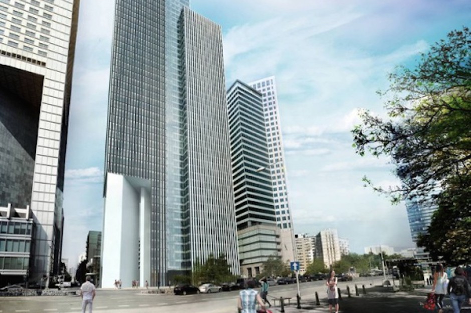 Wizualizacja biurowca przy ulicy Emilii Plater 51, fot. Kuryłowicz & Associates Nowy wieżowiec w centrum Warszawy. Griffin ma warunki zabudowy dla Emilii