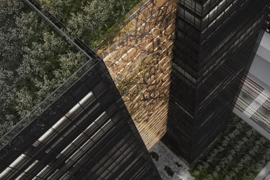 Projekt Porta Varsovia. Źródło: Kontrapunkt V-Projekt Polska Warszawa sprzedaje działki pod wieżowce w centrum