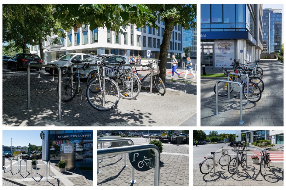 Stojaki w Olivia Business Centre Olivia Business Centre chce zadbać o rowerzystów