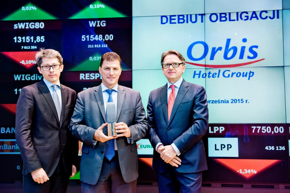 Marcin Szewczykowski, dyrektor finansowy Orbisu, Gilles Clavie, prezes zarządu i dyrektor generalny Orbis, Ireneusz Węgłowski, wiceprezes Orbis