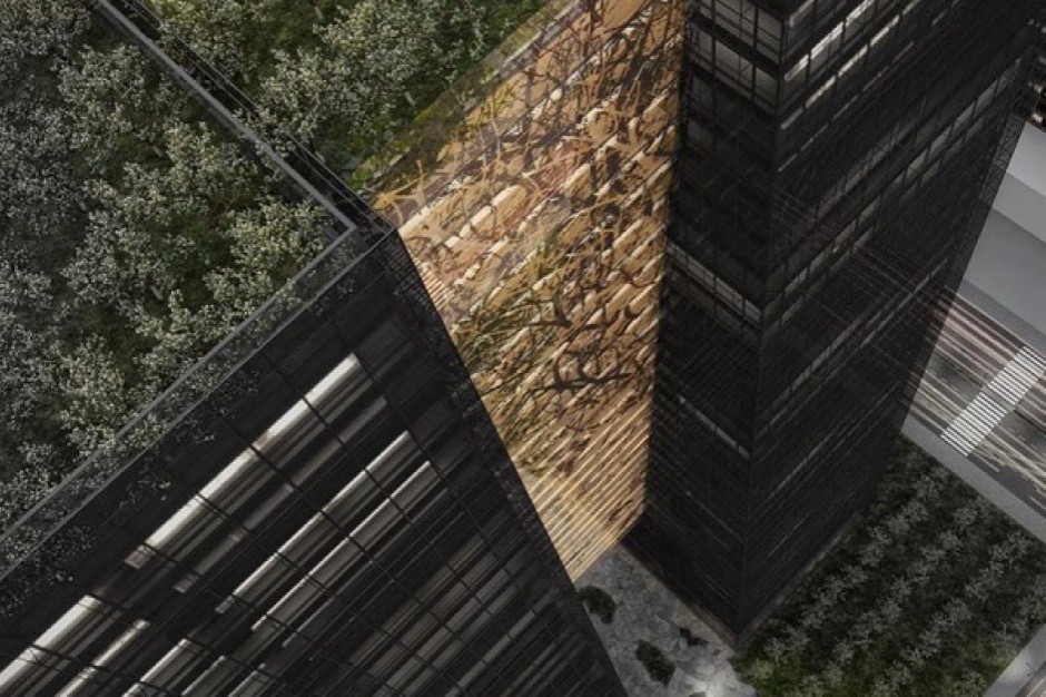 Projekt Porta Varsovia. Źródło: Kontrapunkt V-Projekt Polska Działki pod wieżowce wkrótce na sprzedaż