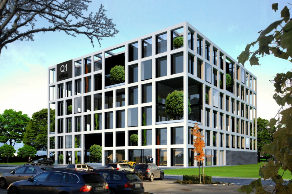 wizualizacja Emerald Development Biurowiec w Piasecznie z zablokowanym dojazdem