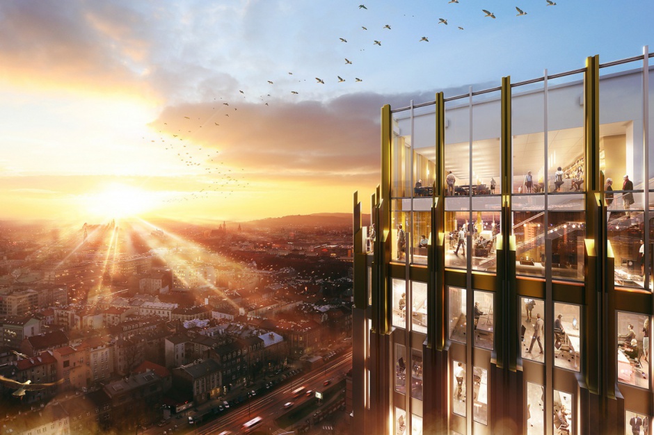 Unity Tower Budowlańcy wracają do krakowskiego Szkieletora