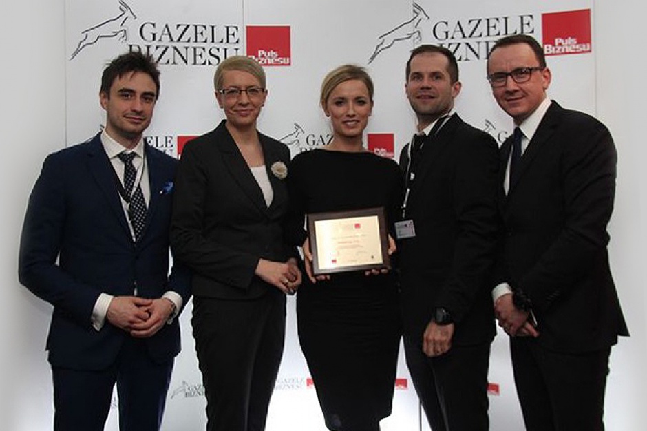Zespół Reesco, od lewej: Bartosz Jankowski, Małgorzata Stankiewicz, Agnieszka Kawęcka, Tomasz Tylec i Jakub Jurkowski. Fot. mat. Reesco Reesco Gazelą Biznesu