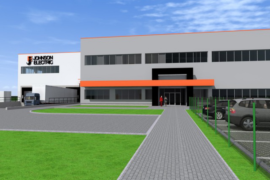 obiekt produkcyjny dla Johnson Electric, wizualizacja Panattoni Panattoni buduje BTS w Będzinie
