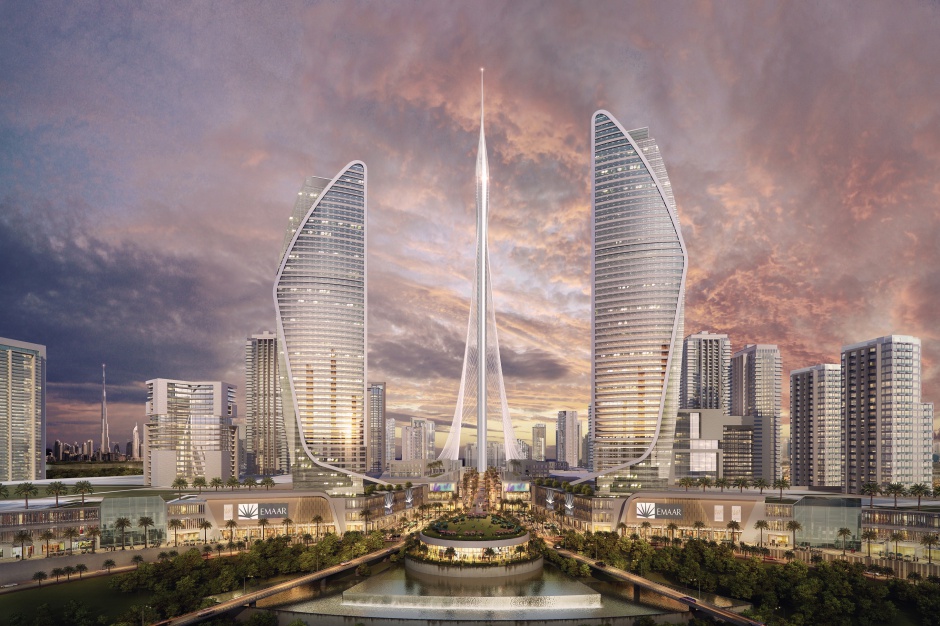 The Tower at Dubai Creek Harbour, Emaar Properties, materialy prasowe Hotel butikowy i gastronomia w najwyższym budynku świata