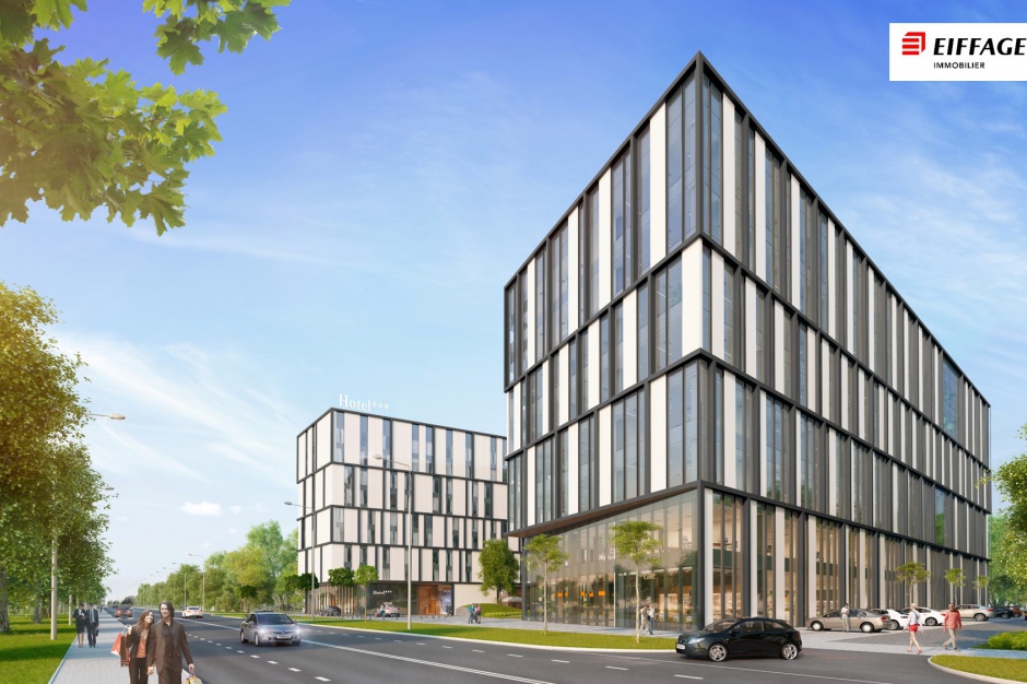 Biurowiec Cube, fot. materiały inwestora UOKiK dał zielone światło. Wspólnicy postawią biurowiec i hotel na Mokotowie