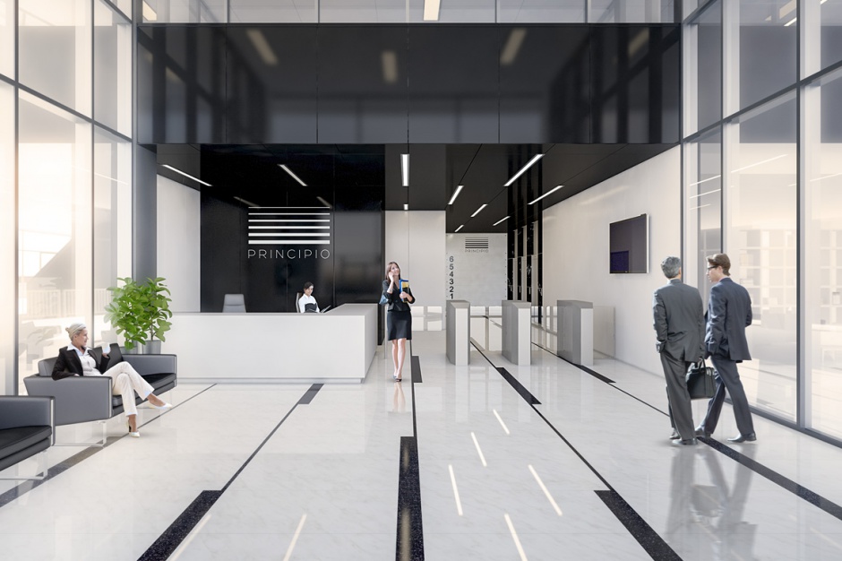 Lobby biurowca Principio Kraków będzie miał kolejny biurowiec. Właśnie ruszyła budowa