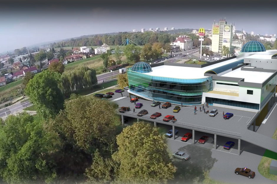 Galeria handlowa w Ostrowcu Świętokrzyskim, wizualizacja Sklepy, kino i... planetarium. Rusza budowa nowej galerii