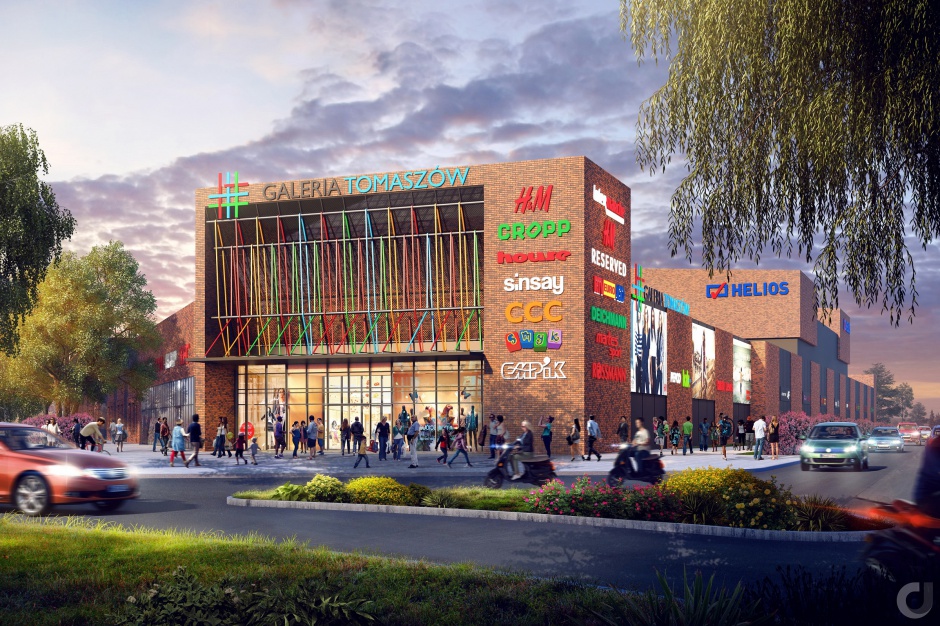 Galeria Tomaszów, wizualizacja CBRE bierze w zarządzanie dwie galerie handlowe