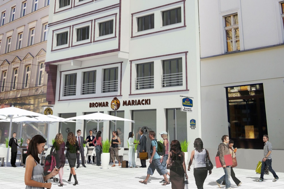 Best Western Browar Mariacki, wizualizacja Hotel z browarem tuż przed startem