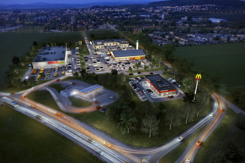 Quick Park Strzegom Real2B sprzedaje park handlowy