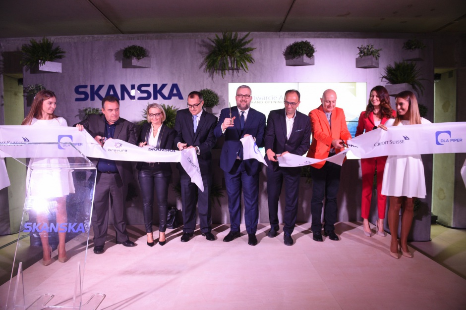 Oficjalne otwarcie biurowca Skanska Nowy biurowiec Skanska oficjalnie otwarty
