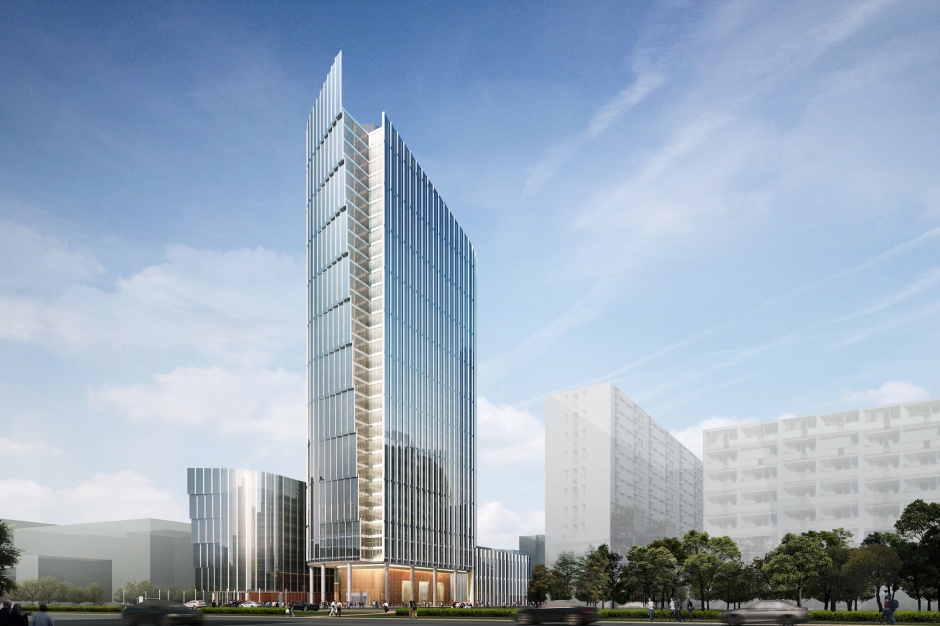 Mennica Legacy Tower 140 metrów bliżej chmur. Biurowa wieża szykuje się do startu