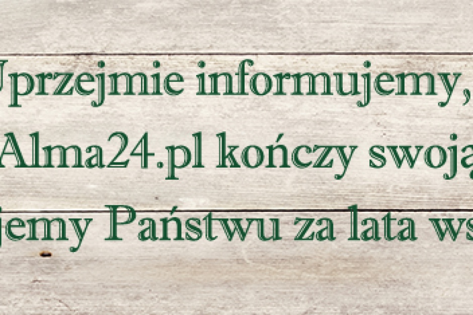fot. Alma Koniec sklepu internetowego Almy