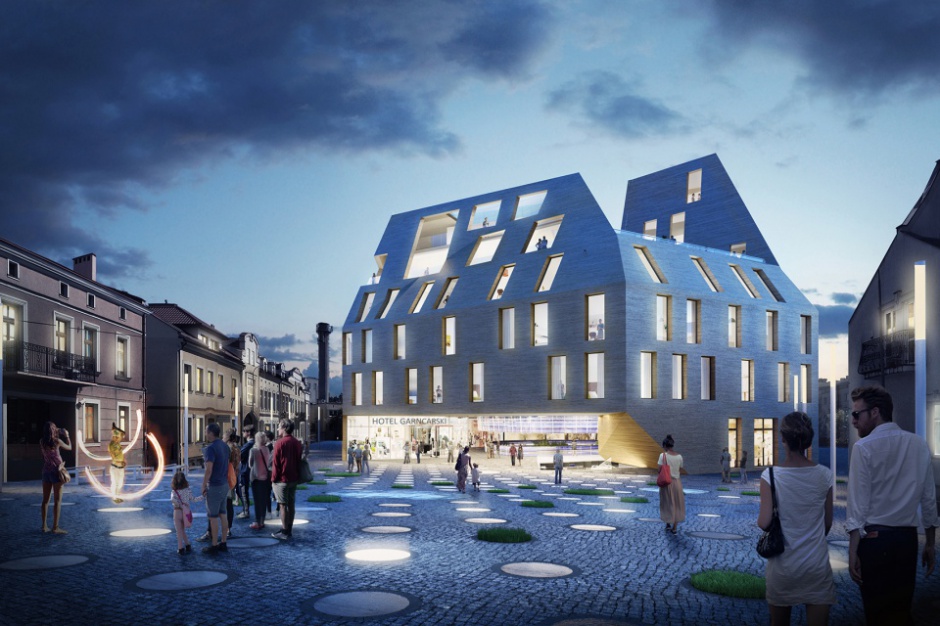 Plac Garncarski, wizualizacja Bakpak Architects / EOVAstudio Zielone światło dla hotelu w Rzeszowie. Będzie jedyny w swoim rodzaju