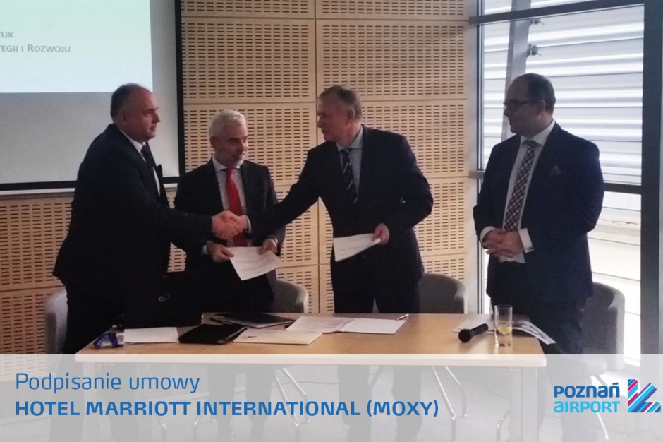 Podpisanie umowy między Chopin Airport Development i Marriott International Moxy wchodzi do Poznania