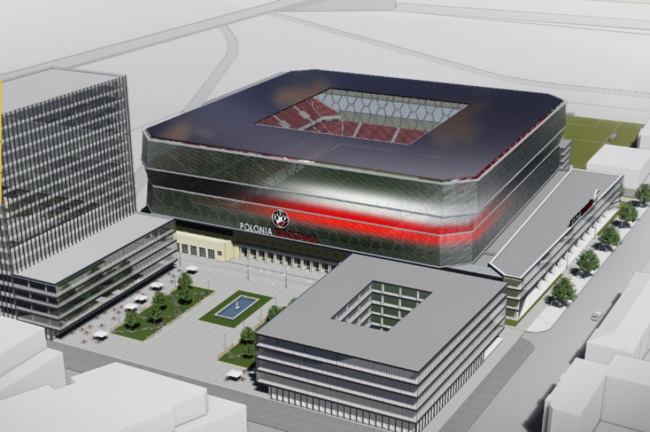 fot. Polonia Warszawa Biurowce wokół stadionu. Tak zmieni się Polonia