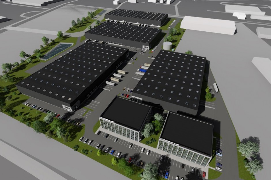 Kompleks magazynowy z biurowcami na start