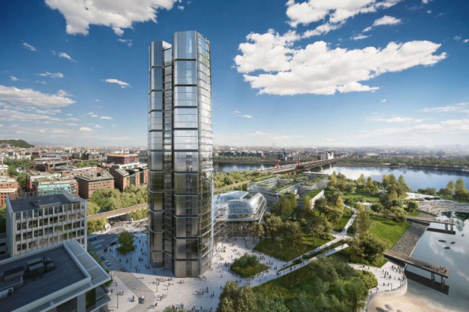 Wizualizacja inwestycji (fot. materiały prasowe) Grupa MOL przenosi siedzibę. Biurowiec zaprojektuje Foster + Partners