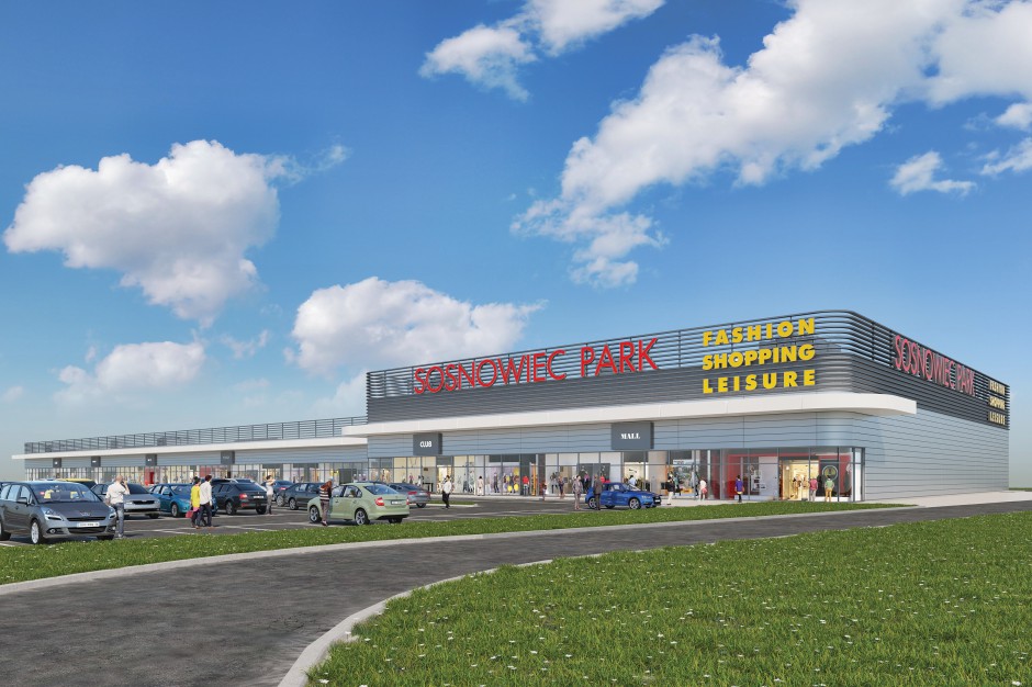 Wizualizacja Retail Park Sosnowiec (fot. materiały prasowe) Nowa inwestycja Immochan tuż przy CH Auchan Sosnowiec
