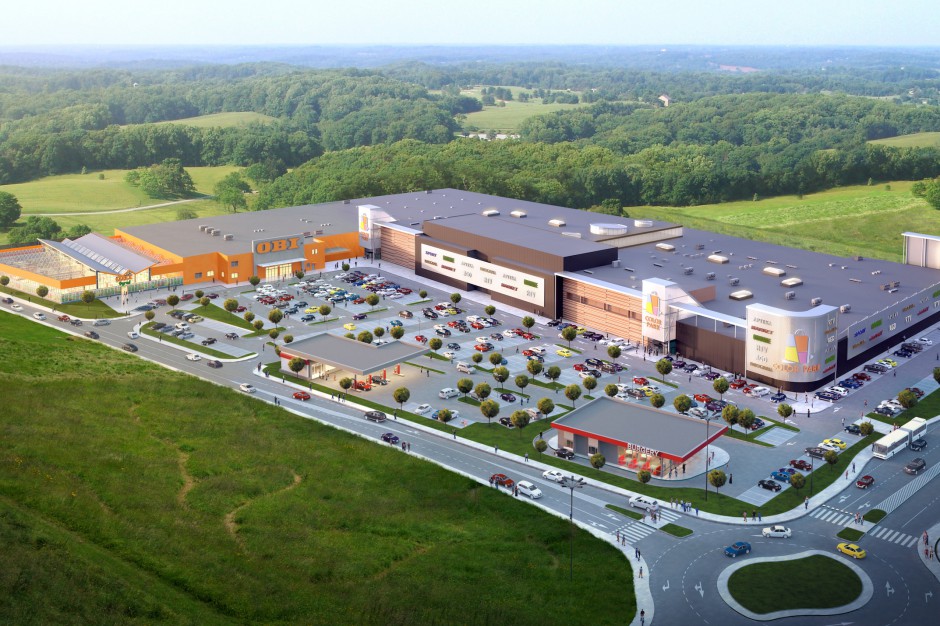 Color Park, mat.prasowe Color Park gotowy za rok. Największa galeria Podhala z kamieniem węgielnym