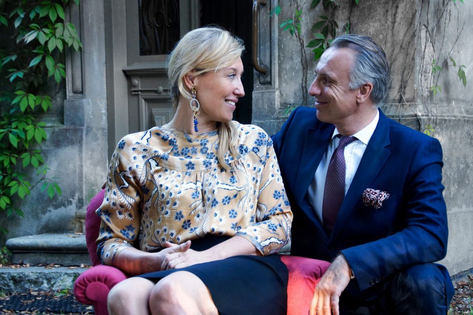Jan Górski, prawnuk Adama Herse i prezes Herse Maison de Couture z żoną Anną. Fot. Archiwum prywatne Powrót do przyszłości modowej marki Herse