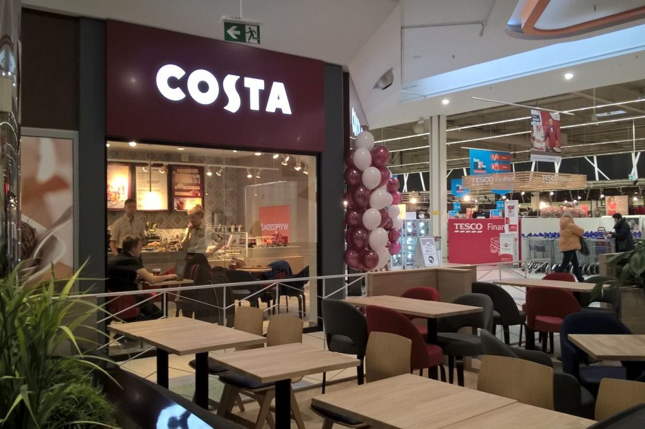 Costa Coffee Costa Coffee dobrze czuje się w Pasażach Tesco