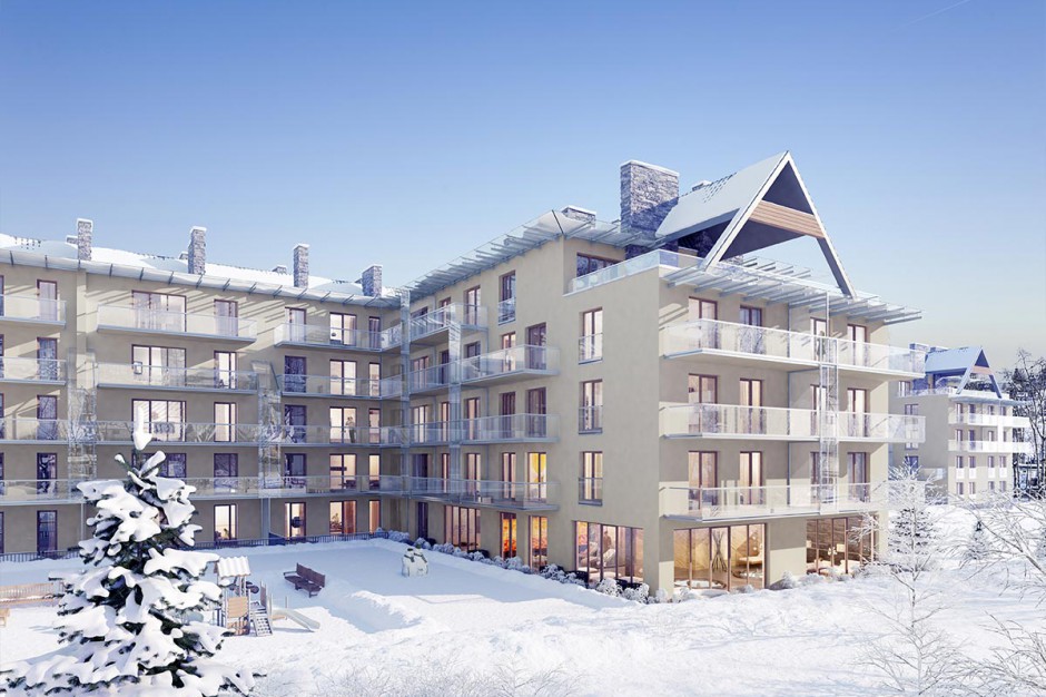 Apartamenty Zakopianskie, wizualizacja (JHM Development) JHM buduje w Zakopanem. Powstanie duży apartamentowiec