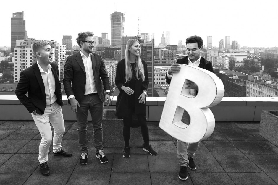 Team Własnego B. Od lewej: Damian Kuczalski, specjalista ds. wynajmu biur, Michał Nisengolc, prezes zarządu, Natalia Mroszczyk , wspólnik, Jerzy Węglarz , członek zarządu. Własne B. receptą na pustostany. Marka debiutuje na Mordorze