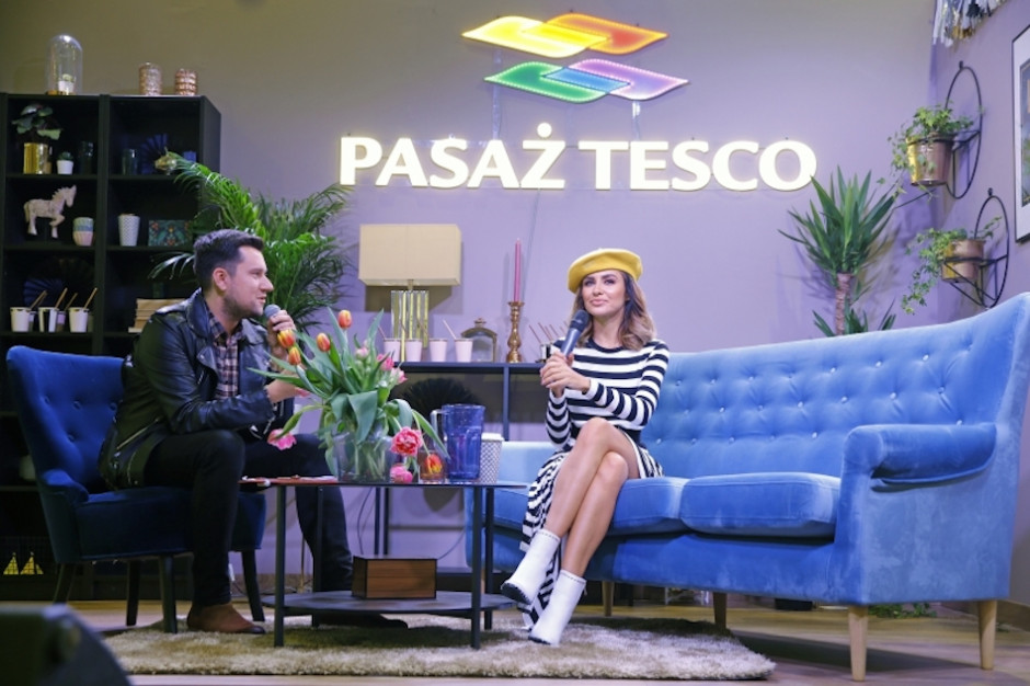 Natalia Siwiec, fot. Tesco Mateusz Gessler, Natalia Siwiec i Marta Gałuszewska świętowali w Pasażu Tesco