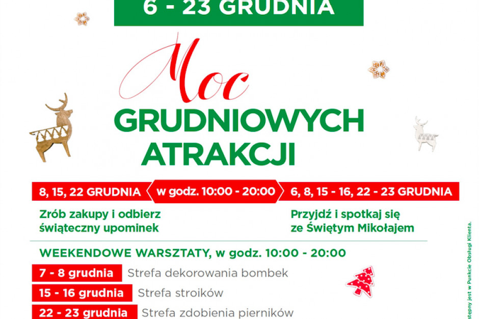 Grudniowe atrakcje w Galerii Wisła