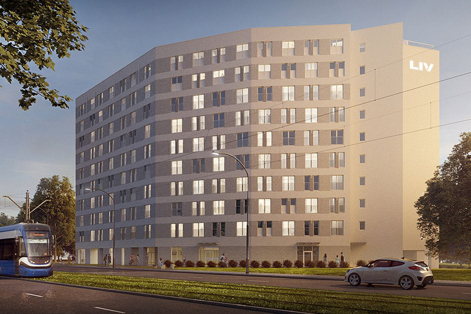 Akademik LIV. Fot. Mat. prasowe Krakowski akademik LIV z wykonawcą. Jest umowa Erbudu z Equal Real Estate