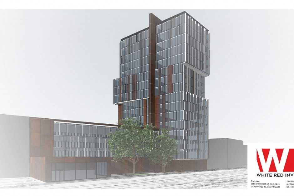 Wieżowiec koło Dworca Głównego we Wrocławiu (mat. WRI Investment) Biurowa wieża stanie w centrum Wrocławia