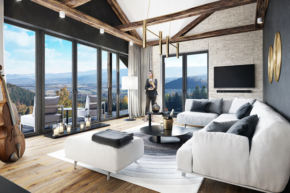 Wizualizacja Apartamentu Karpatia. Fot. karpatiaresort.pl Karpatia: apartamenty na stoku