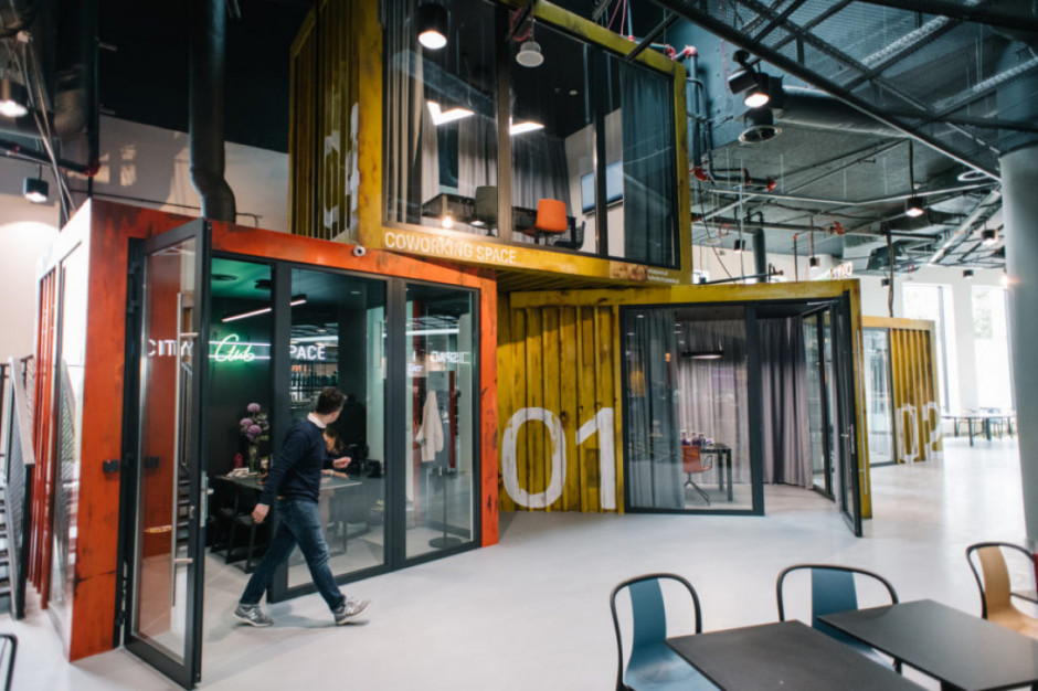 Coworking w galerii handlowej. Projekt CitySpace Club Młociny doceniony