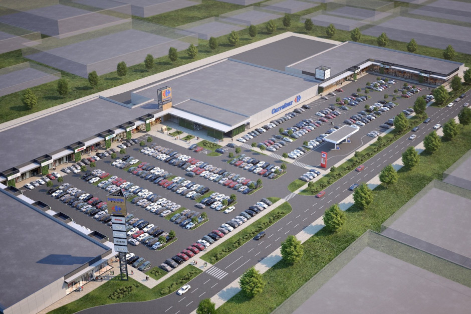Tak będzie wyglądać Sonata Park po rozbudowie (mat.pras.) Największy park handlowy Carrefour Polska jeszcze urośnie