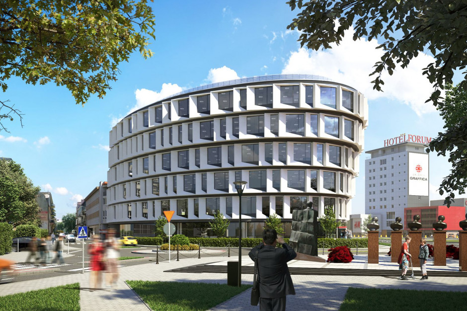 Corner Point w Rzeszowie, wizualizacja MWM Architekci Rzeszowski biurowiec Corner Point przywróci tkance miejskiej ludzki wymiar