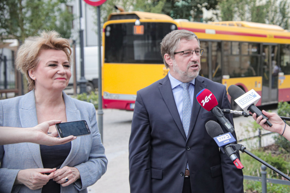 Prezydent Zdanowska, prezes Laufer, fot. mat. prasowe Vantage Development z działką w Łodzi. Będą mieszkania na wynajem i lokale usługowe