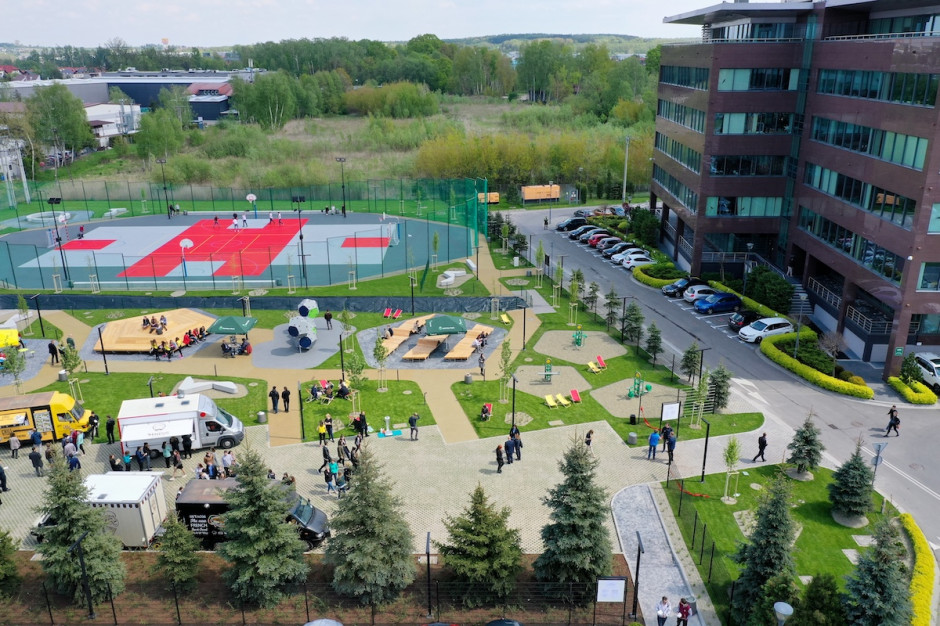 Eximius Park, źródło First Property Group Eximius Park nie tylko dla pracowników. Nowy najemca w kompleksie