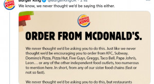 Burger King zachęca do zamawiania u konkurencji